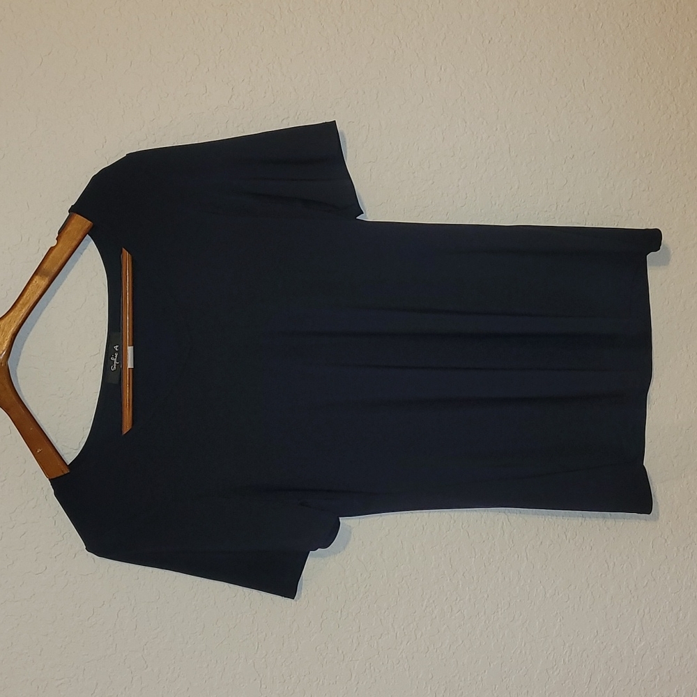 Sophie A Navy short sleeve top Size M
